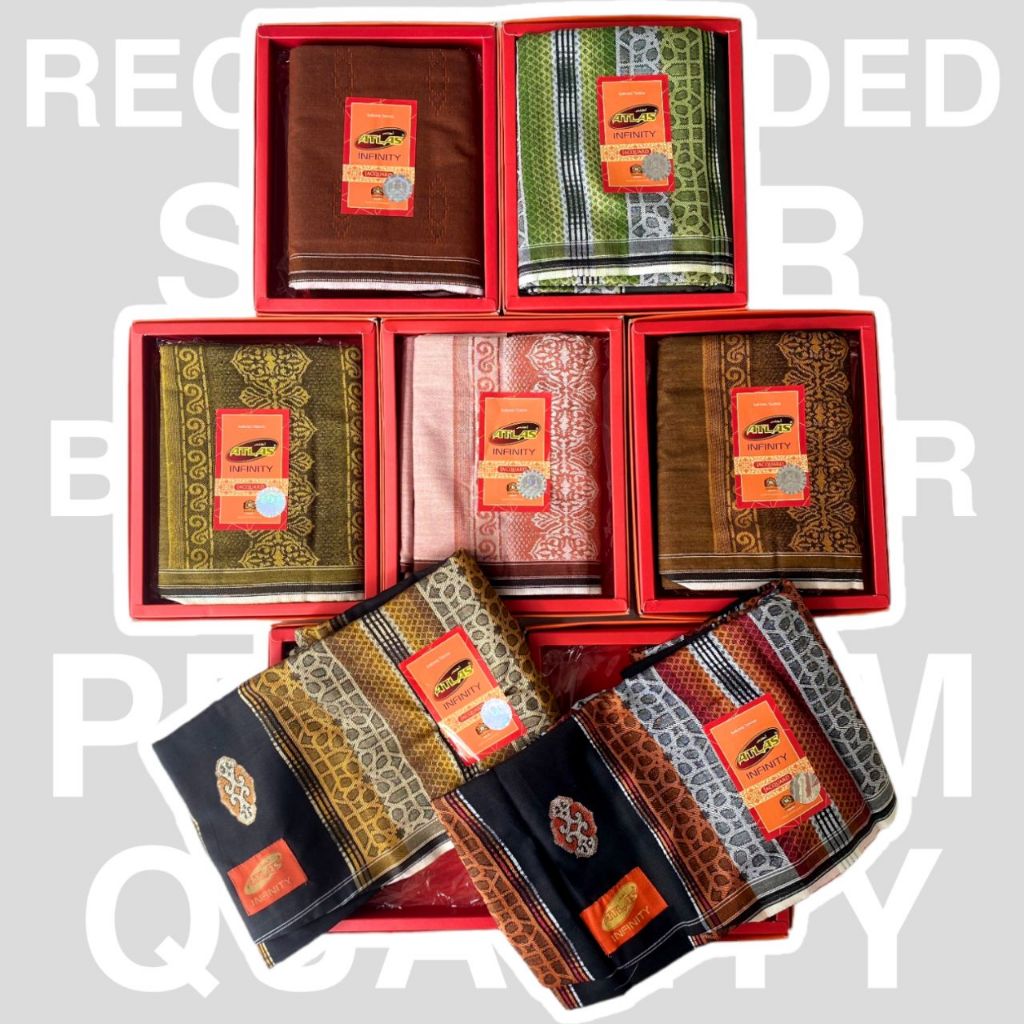 Sarung Atlas Infinity Jacquard Songket / Atlas Infinity Songket / Sarung Tenun / Sarung Atlas Premiu