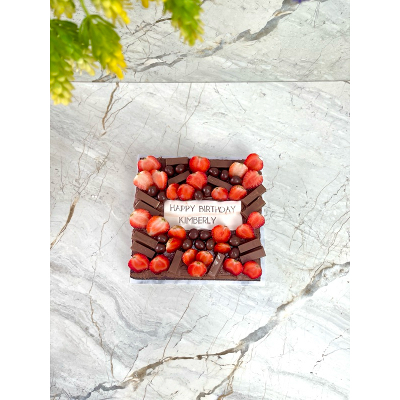 

Brownies festive ulang tahun