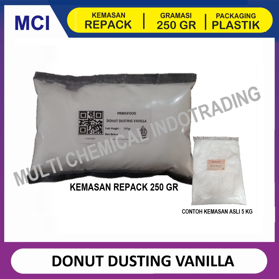 

PRIMSFOOD DONUT DUSTING GULA DONAT DINGIN VANILLA MINT VANILA REPACK 250 GR
