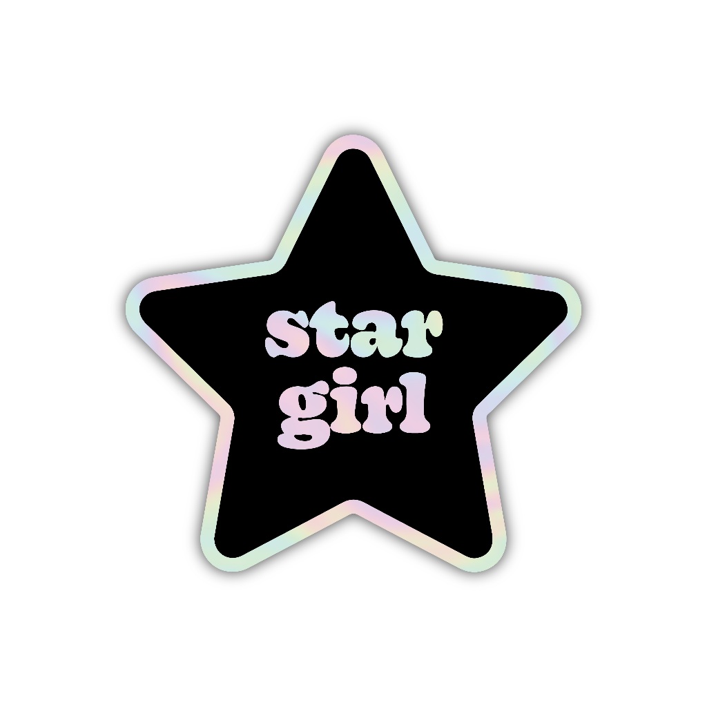 

Z246 sticker star girl aesthetic, stiker hologram satuan