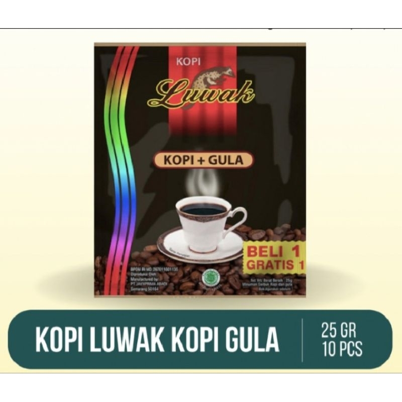 

KOPI LUWAK + gula renteng 10 sachet