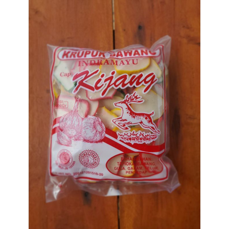 

Kerupuk Bawang 200 gram Merk Kijang