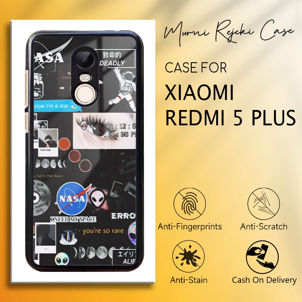 Case Redmi 5 Plus Terbaru - Casing Redmi 5 Plus - Motif Nasa - Hardcase Premium Glossy - Softcase Hp