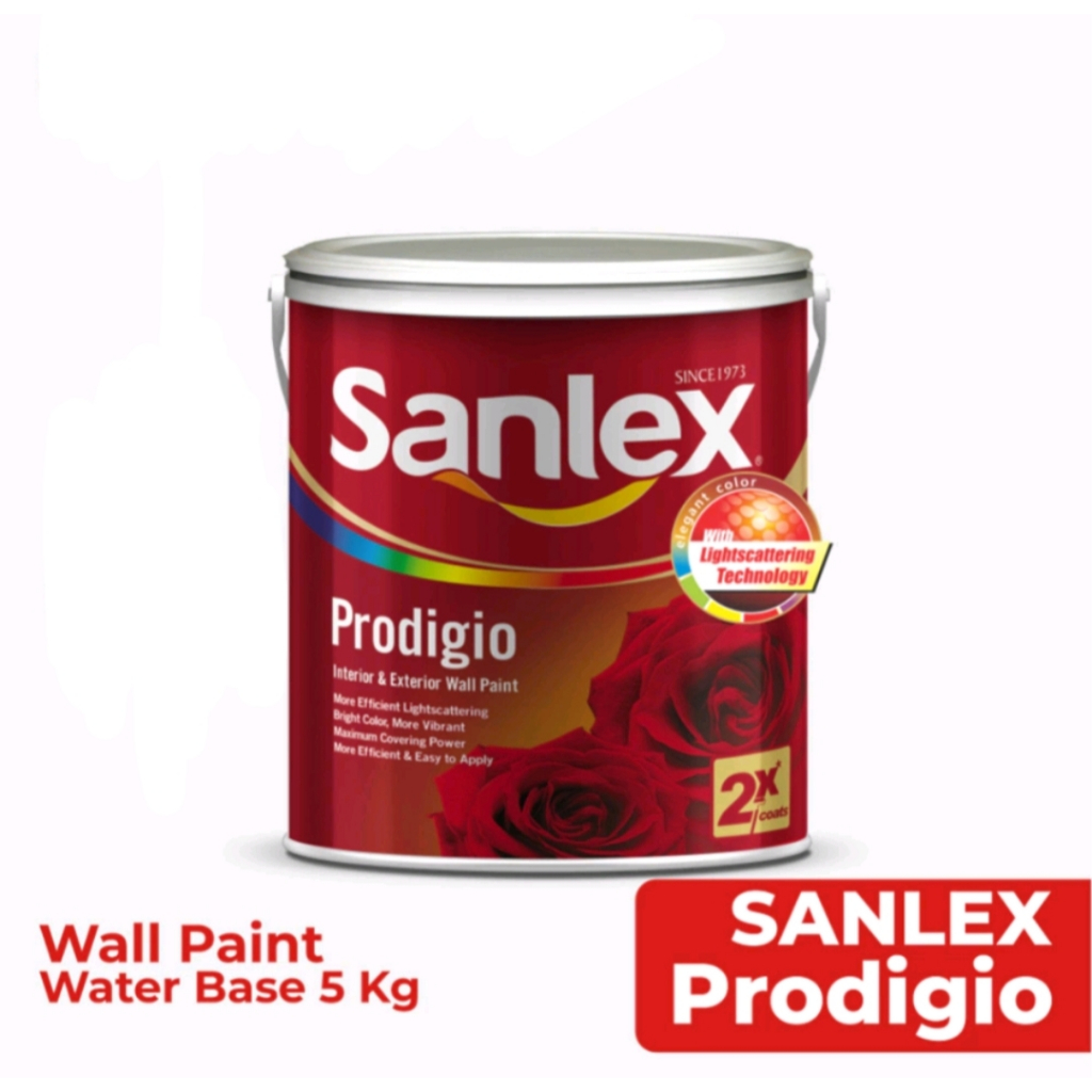 Cat Tembok Sanlex Prodigio 5 Kg Cat Tembok Acrylic Emulsion Galon 5 Kg