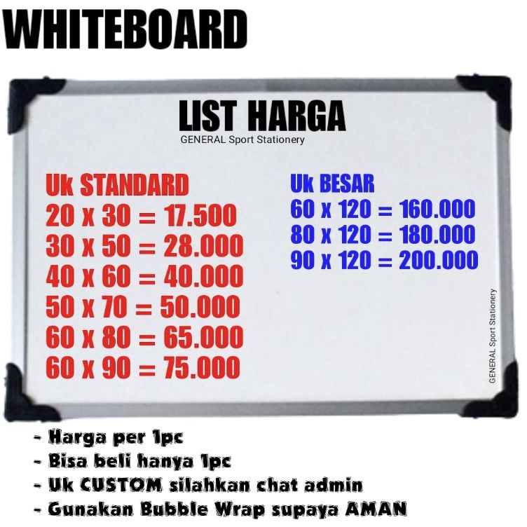 

KODE E24I Papan Tulis White Board 5x7 Whiteboard