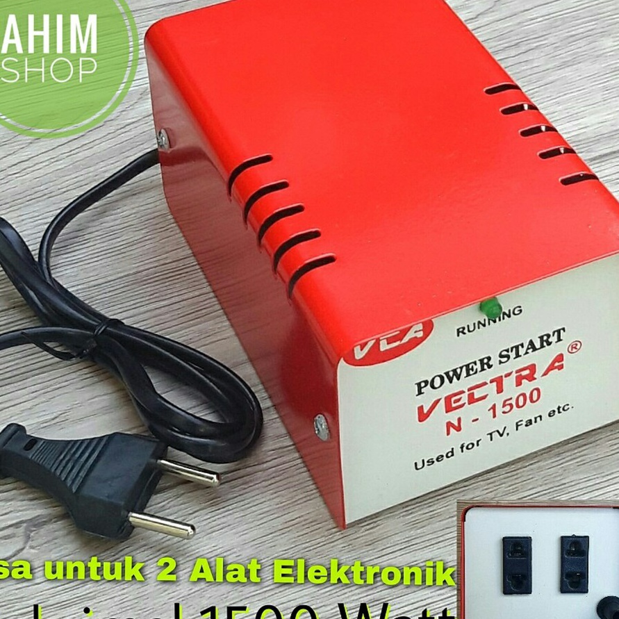 Wah VECTRA Auto Start Dua Alat Elektronik Max15W Body Besi Automatic Power Starting Penghemat Listri