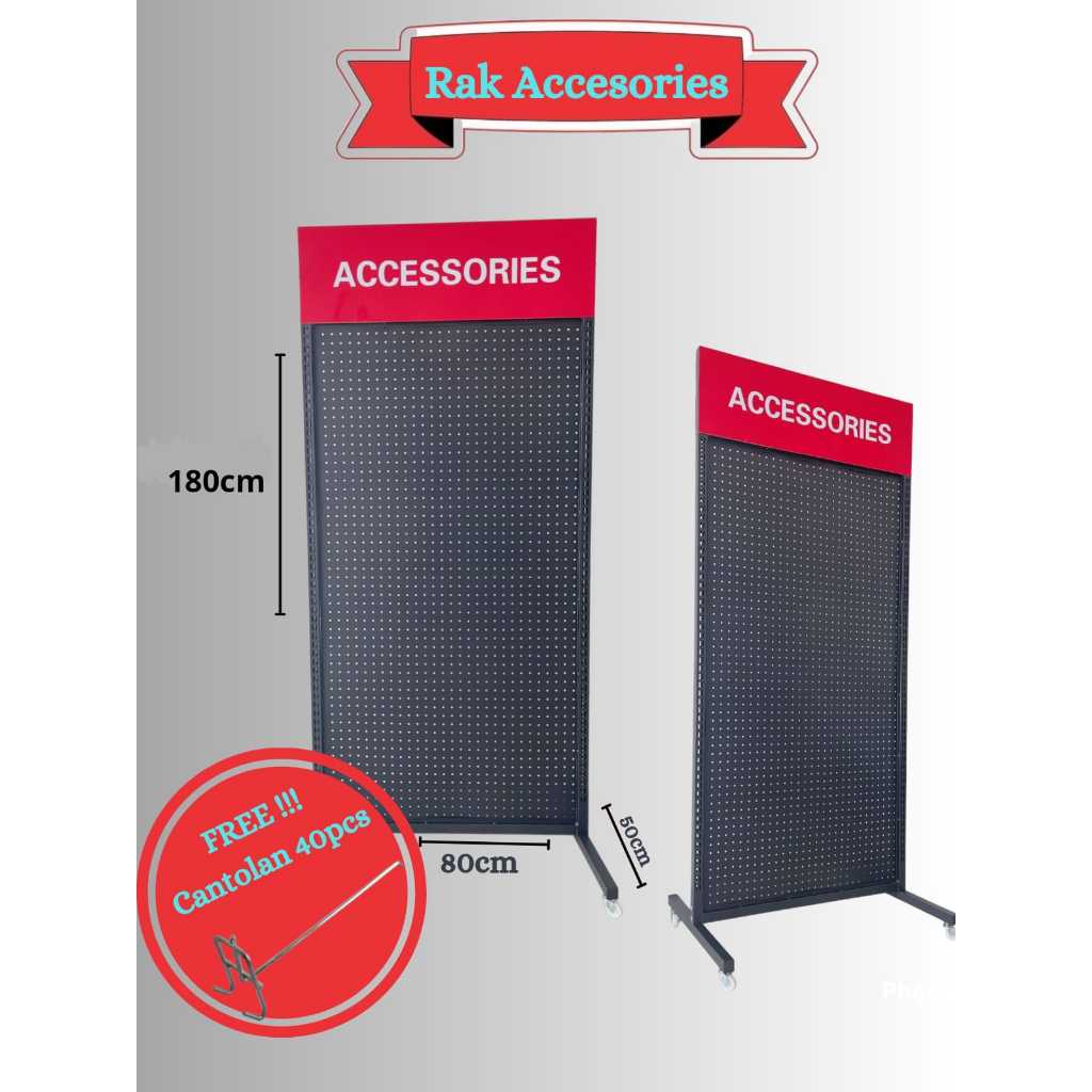 Rak Original Merah / Rak Aksesories Hp Produk Pajangan Jualan