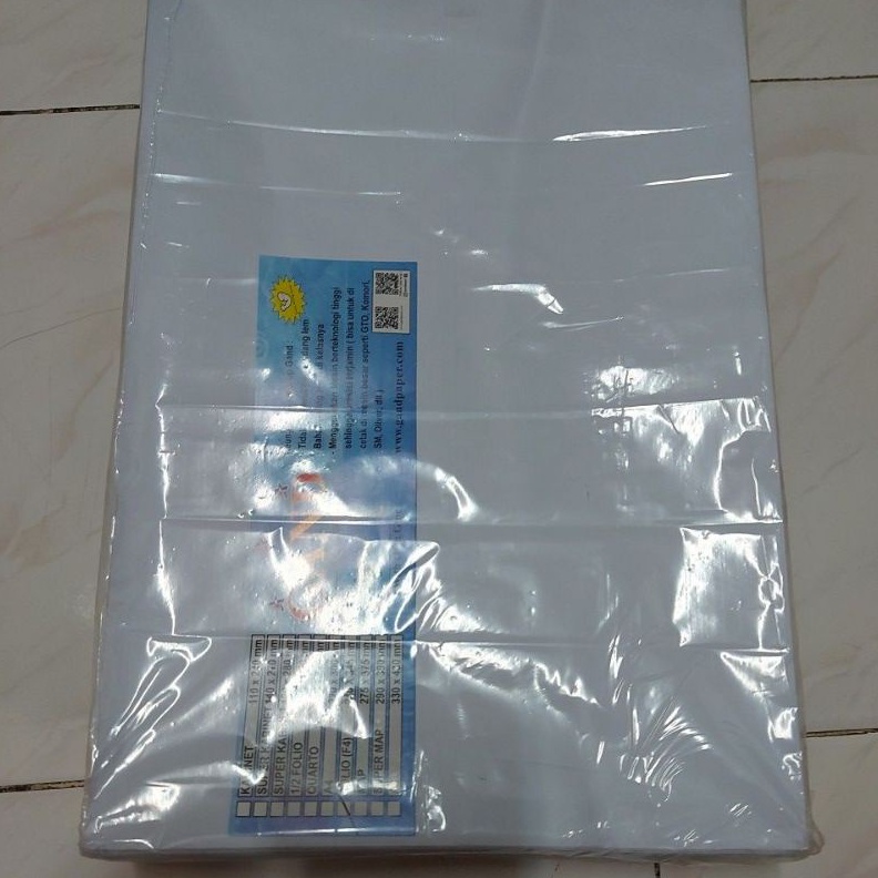 

KODE X64Q amplop putih ukuran folio 24 x 345 mm isi 1 Lembar