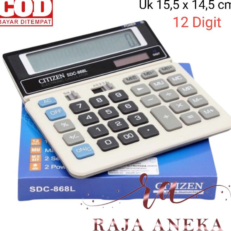 

KODE W48D Citizen Calculator SDC868L Kalkulator Desktop Meja Kantor SDC 868L citizen 868