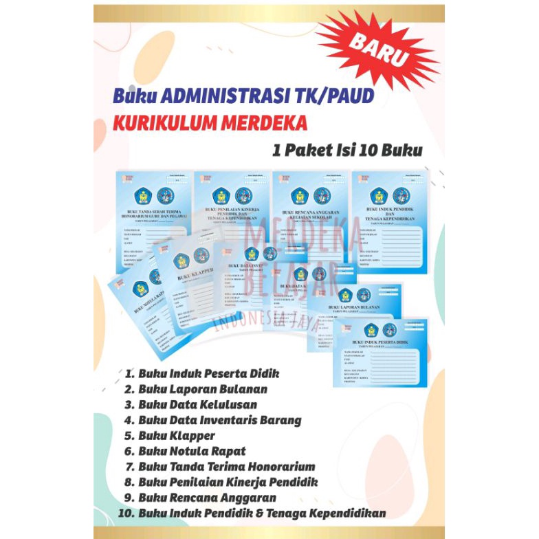 

KODE M65N BaruPAKET 1 Buku Administrasi Guru Kelas PAUD TK KURIKULUM MERDEKA