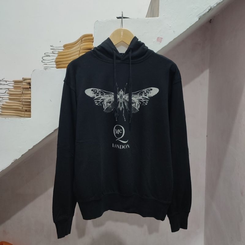 Hoodie alexander mcqueen fly hitam
