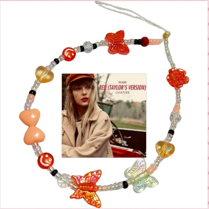 Taylor Swift Phone Strap / Taylor Swift Keychain / Red / Gantungan Taylor Swift