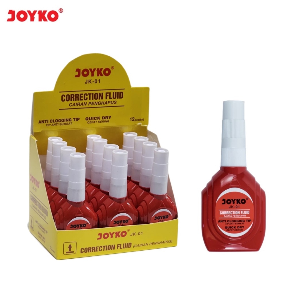 

KODE W59V 1 LSN 12 PCS Cairan Koreksi Correction Fluid Joyko JK1