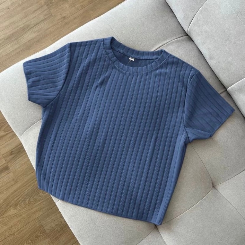 Kaos crop slim fit wanita| kaos crop wanita knit premium| crop top korea