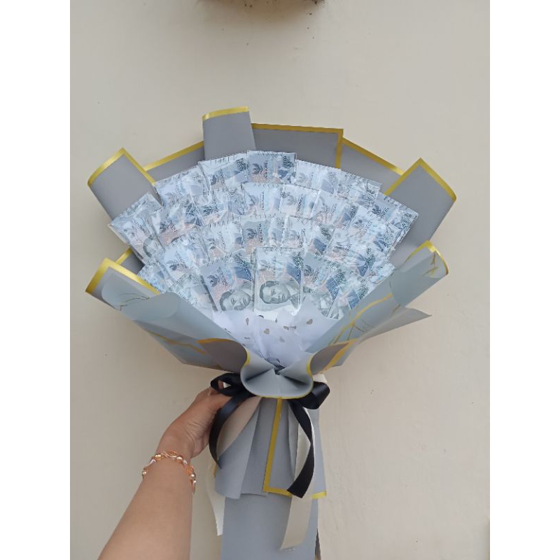 buket uang 50 ribu pecahan 2 ribu