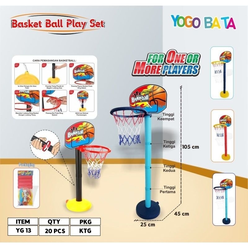 MAINAN ANAK BASKET RING DAN TIANG BOLA BASKET / MAINAN VIRAL BASKET TIANG RING
