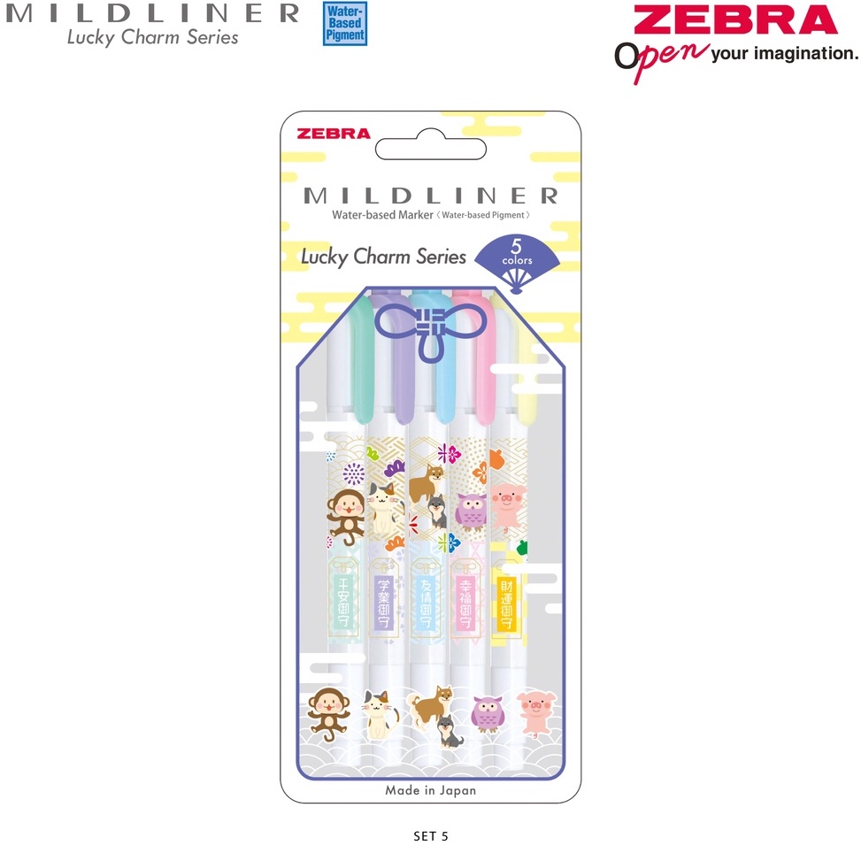 

KODE M38R ZEBRA MILDLINER 5 CHARM isi 5 pcs