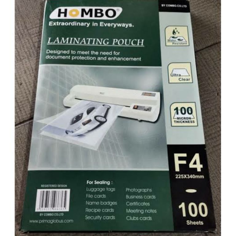 

KODE V46D ISI 1 LBR PLASTIK LAMINATING F4 HOMBO LAMINATING F4 HOMBO