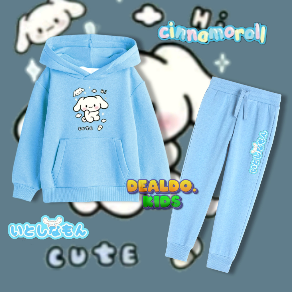 Stelan Hoodie Jogger anak Cinnamorol / Stelan Hoodie Jogger anak