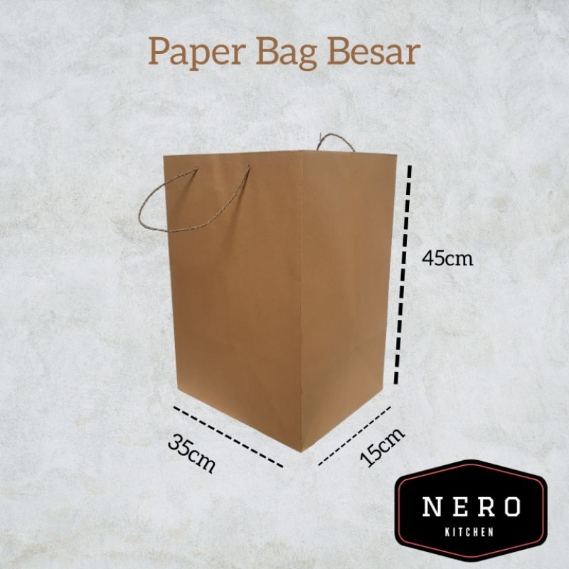 

PaperBag Besar 45cm x 35cm x 15cm / Paperbag polos / Paperbag jumbo / Paperbag craft / Paper Bag Coklat / Paper Bag Big