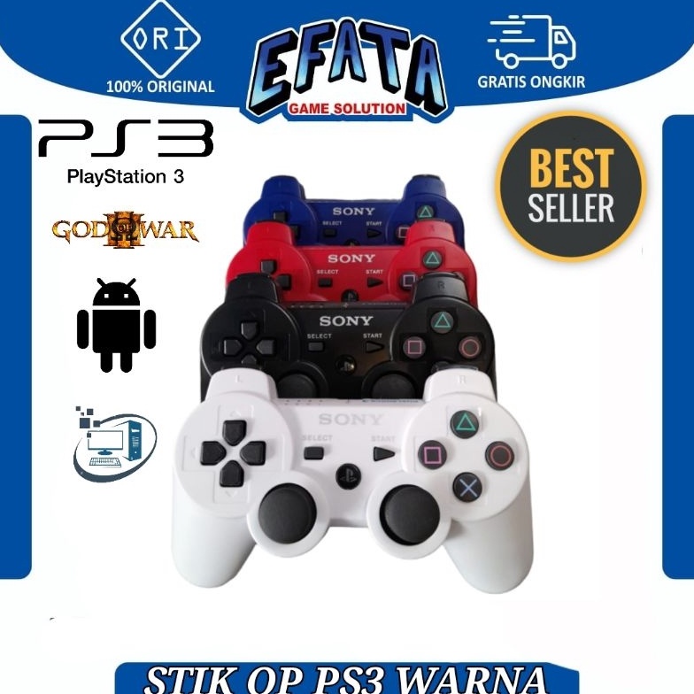 KODE P52W Stik ps3 wireless original Pabrik warna non packing