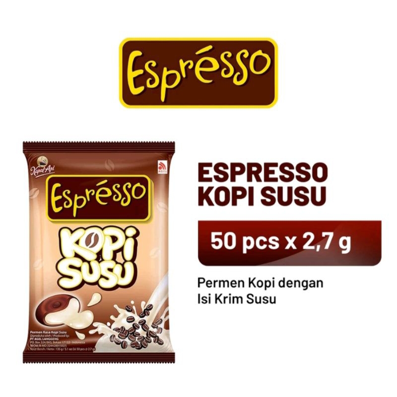 

PERMEN ESPRESSO KOPI SUSU [ HARGA PER BAG ISI 50 PCS]