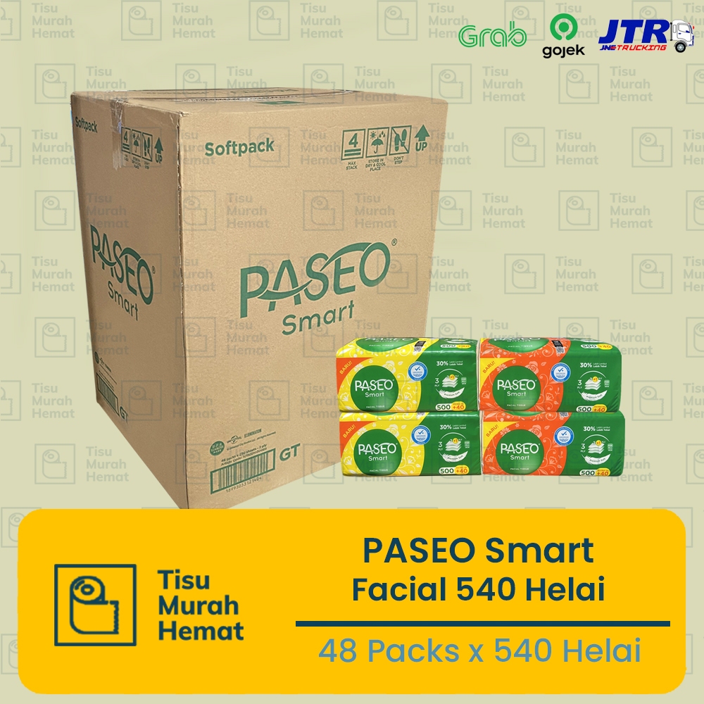 GROSIR Tissue PASEO SMART Facial 250 Sheet / 1 DUS / KARTON isi 48