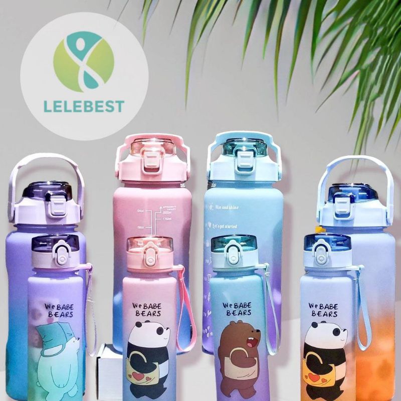 Botol Minum 2 Liter + 900ml  Botol Minum Viral 1 setminum