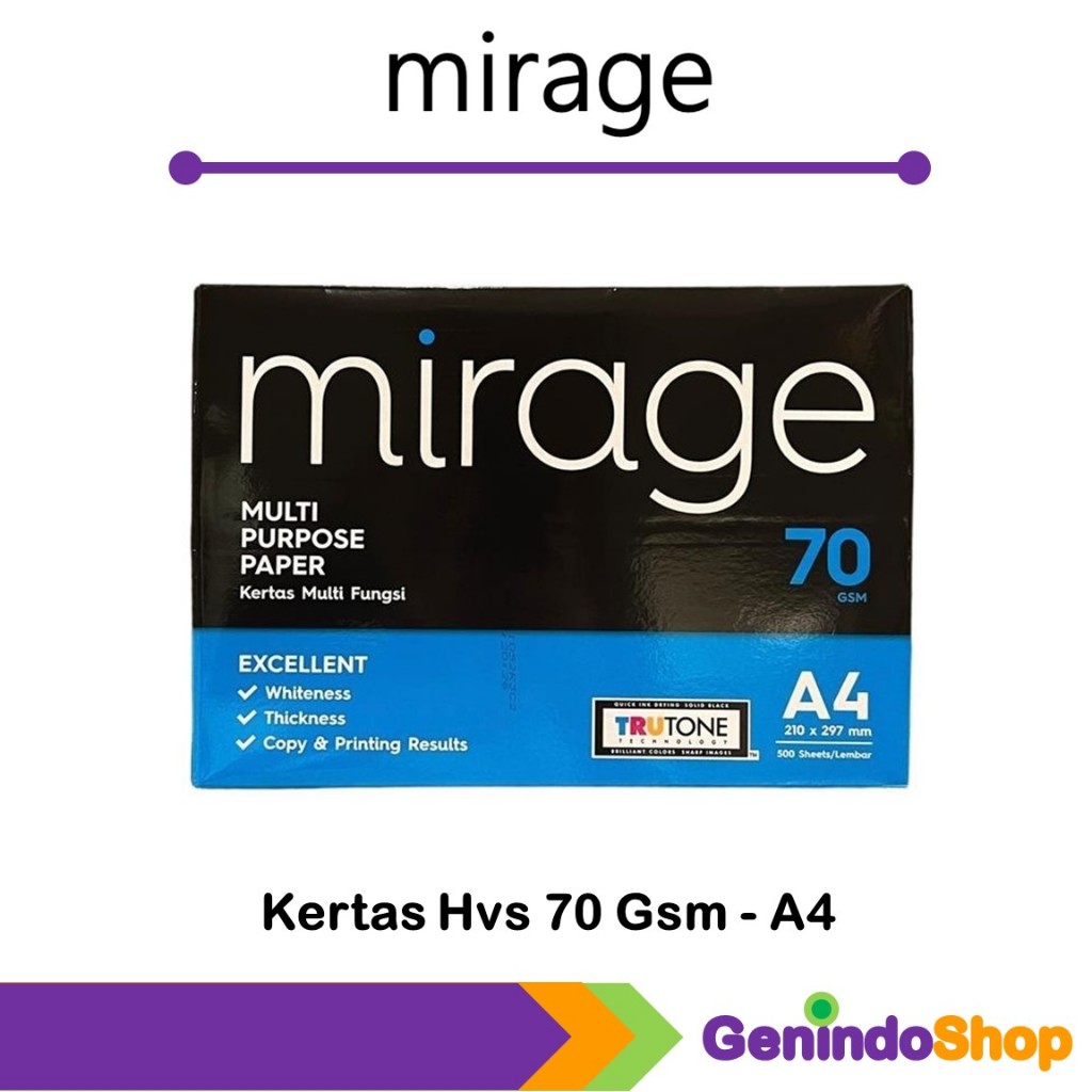 

Kertas Hvs A4 70 gsm Mirage