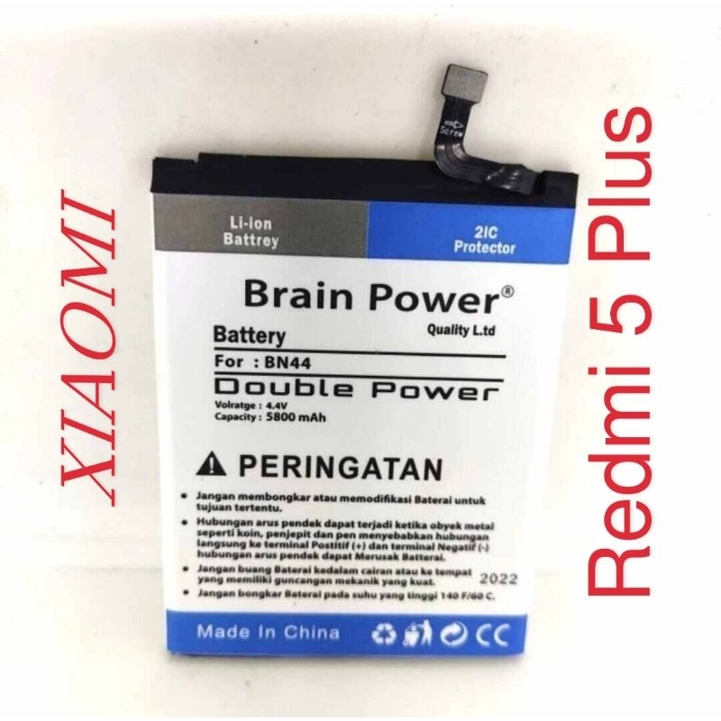 Batre BN44 Double power Xiaomi Redmi 5 plus
