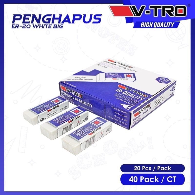 

penghapus pensil ukuran besar / harga grosir setip pensil per pak isi 20 besar