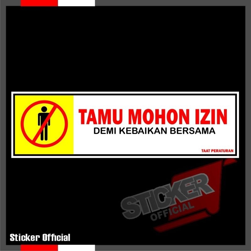 

sticker tamu mohon izin