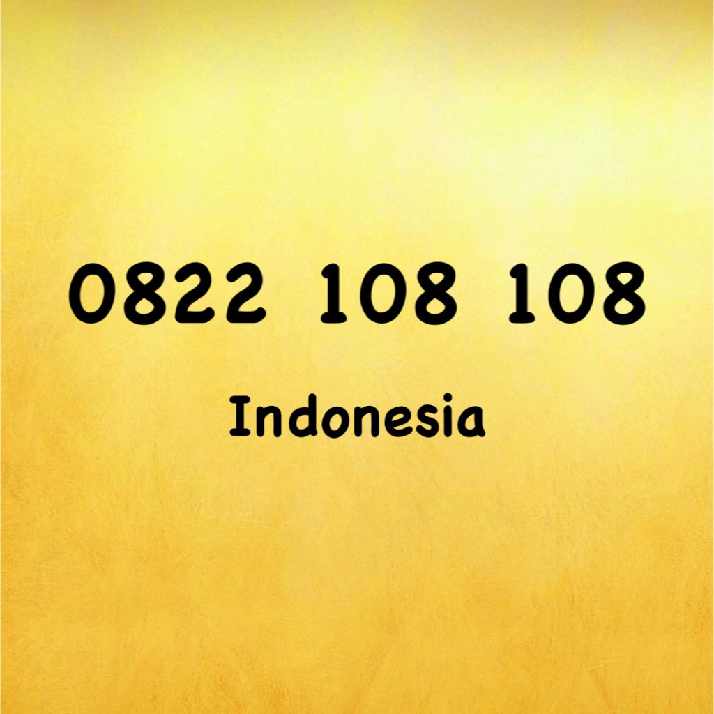 Nomor Cantik Simpati 10 Digit Double ABC - 1088 - 8108 - 0822 108 108