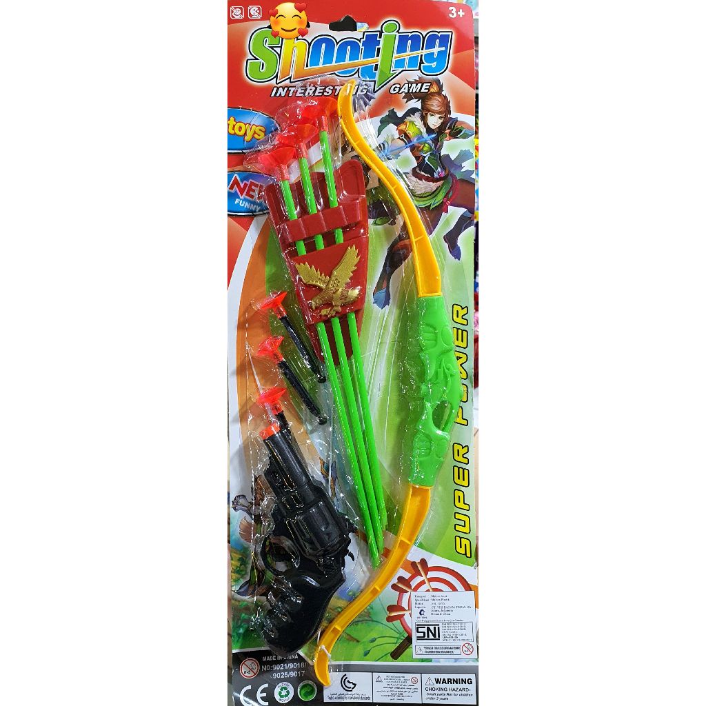 Mainan Shooting Game Interesting Set/ mainan panah & pistol anak Shooting Gun + Panah