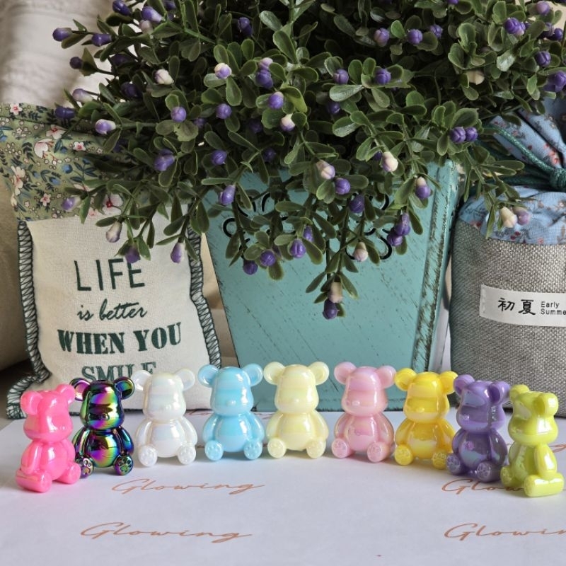 manik manik mote sultan UV 3D boneka BEARBRICK 3cm manik manik boneka teddy bear per pis