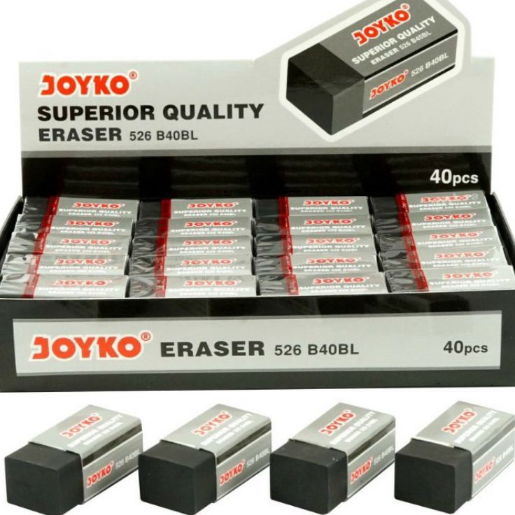

Kirim Langsung Penghapus Pencil Joyko Hitam 526 B5BLHarga tertera 1 pack isi 4