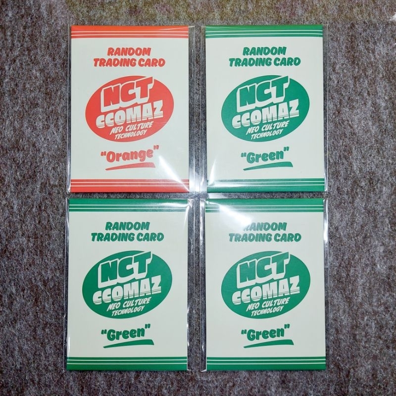 SEALED PHOTOCARD NCT RANDOM TRADING CARD CCOMAZ 2ND ORANGE GREEN VERSI