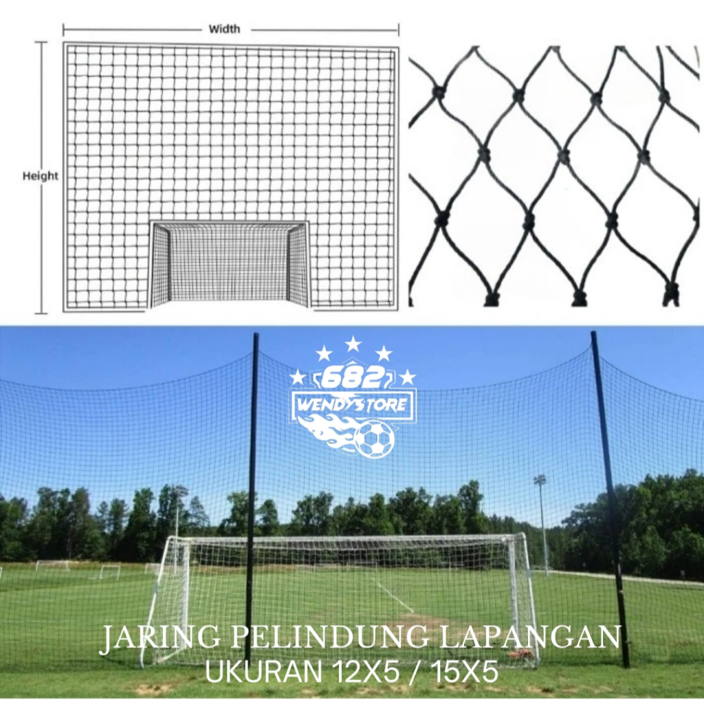 Jaring pengaman lapang voly/pelindung pagar lapang voly/bola sepak