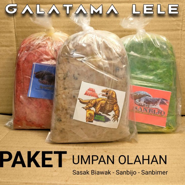Paket Umpan Olahan Galatama Lele Daging Biawak
