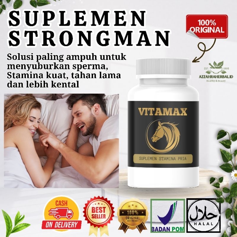 [AMPUH] VITAMAX OBAT KUAT PRIA - ORIGINAL ISI 30 Kapsul - Herbal Alami- Suplemen Strongman pria kuat
