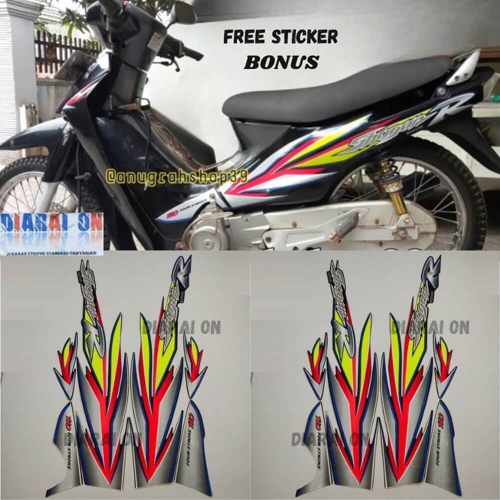 Striping Stiker Suzuki Shogun 110 r 2003 - Shogun 110r Hitam Murah