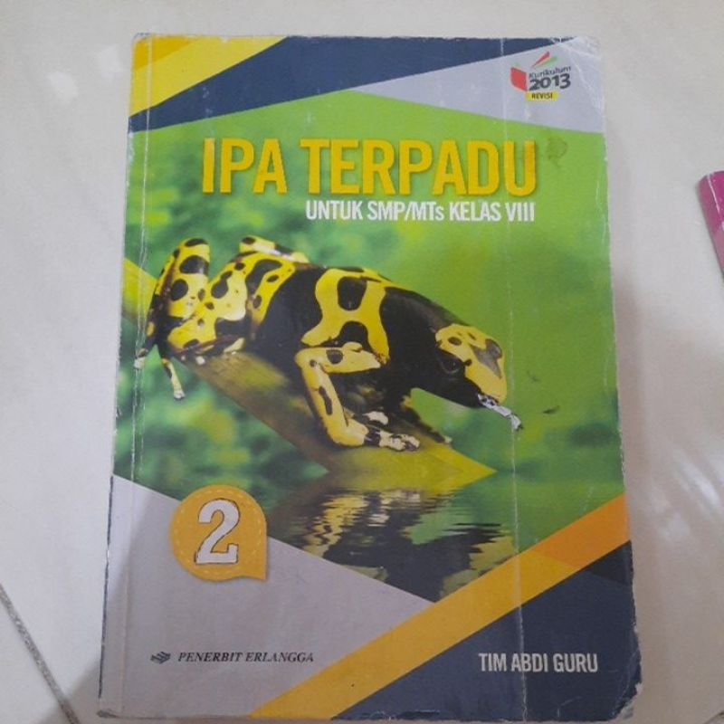 buku bekas IPA terpadu kelas 8 SMP kurikulum 2013 revisi