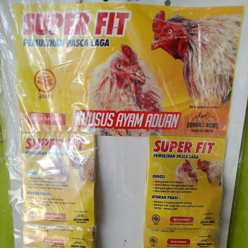 JAMU SUPER FIT untuk pemulihan ayam pasca laga