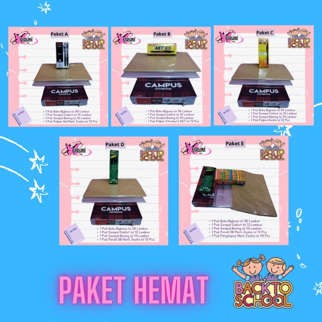 

Paket Hemat Buku Tulis Bigboss Campus isi 36 Lembar
