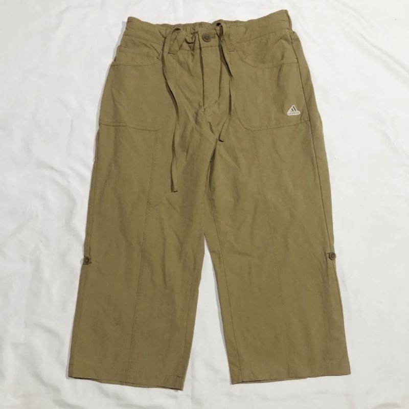 Celana Pendek Shortpants 7/8 Chinos Cargo Fatigue Adidas Cream Mocca Original Second Preloved #CC73