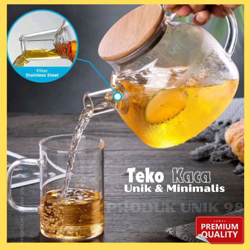 Teko Pitcher Kopi Teh Juice Kaca Cantik Import