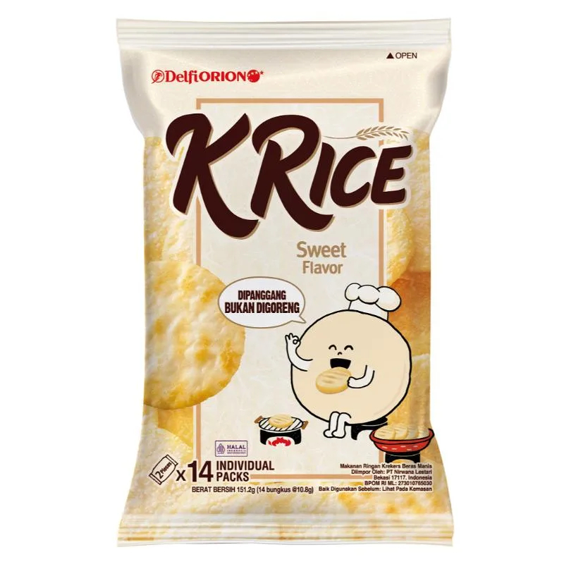 

ady78 DELFI ORION K RICE SNACK, DELFI O RICE CRACKERS KRICE SWEET NATURAL, K RICE CHEESE POTATO