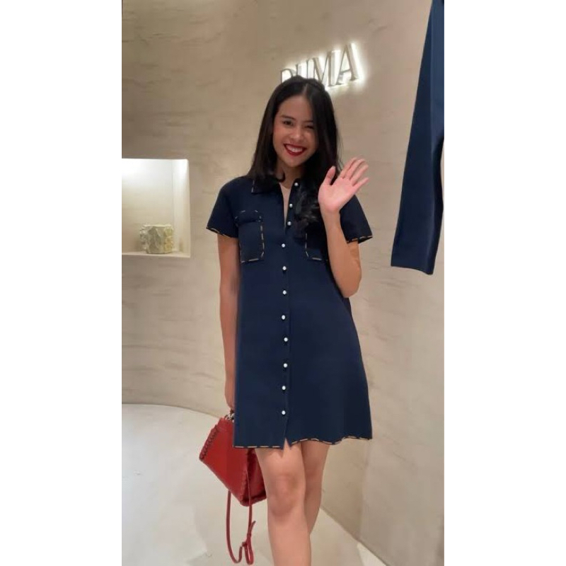 Duma Chantal Navy Dress Size 2 BNWT