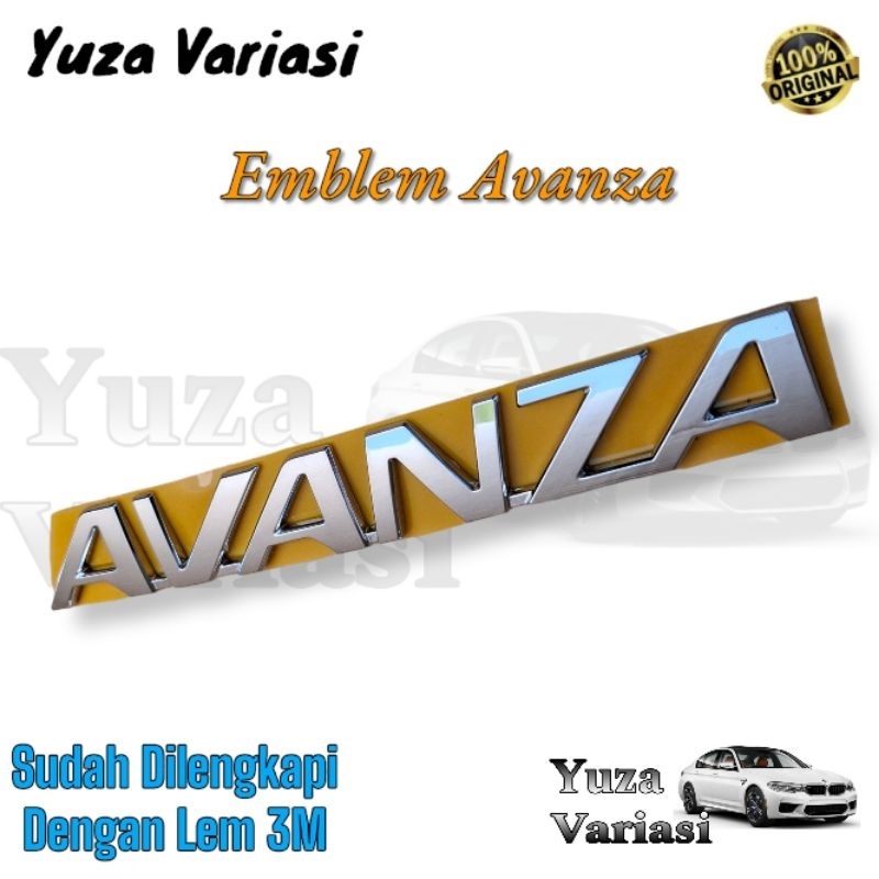 EMBLEM TULISAN AVANZA 2021-2023 ORIGINAL // EMBLEM LOGO TULISAN AVANZA CHROME ORIGINAL // Emblem tul