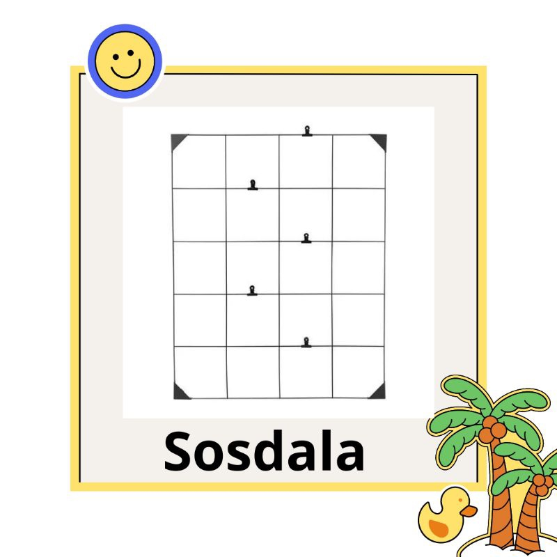 

SOSDALA. Papan memo dengan klip, hitam, 60x75 cm